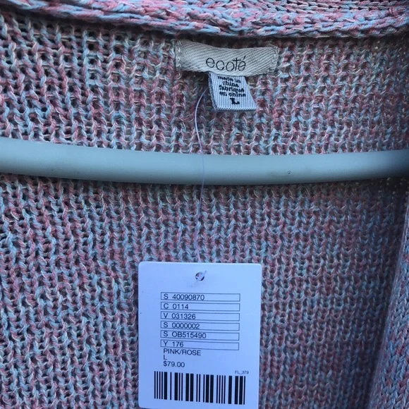 🌹🌹Ecote Patterned Sweater/Cardigan Size L BNWT🌹🌹 - Picture 3 of 9
